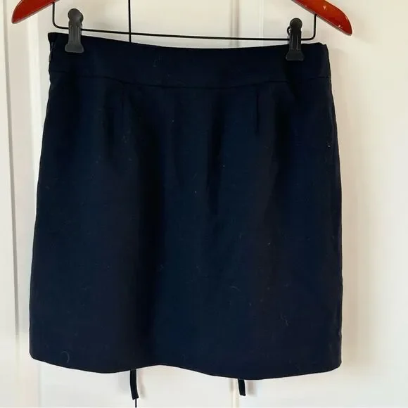 Gap Size 2 Front Ruffled Black Skirt - Picture 3 of 4